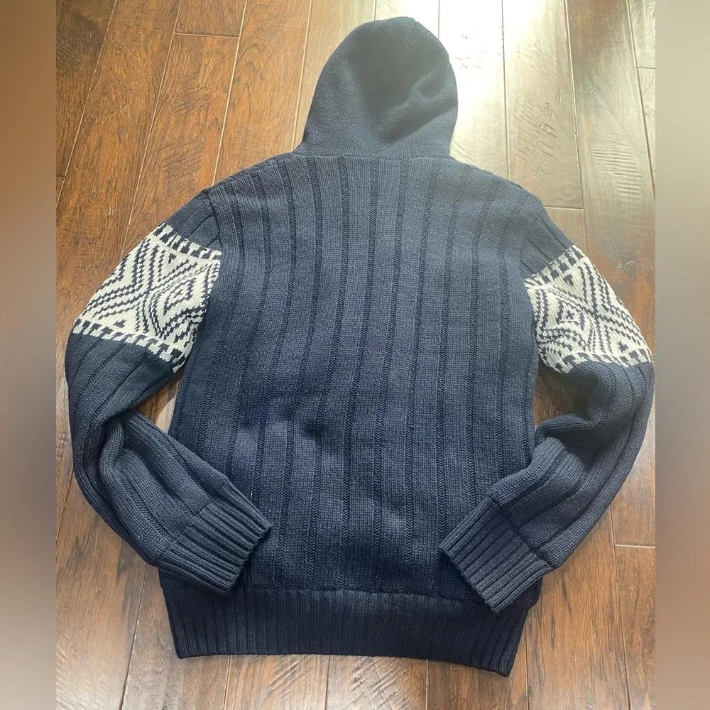 Buffalo David Bitton Sweater Sherpa Lined  Zip-Front Hoodie Men's Size XXL - Picture 7 of 9